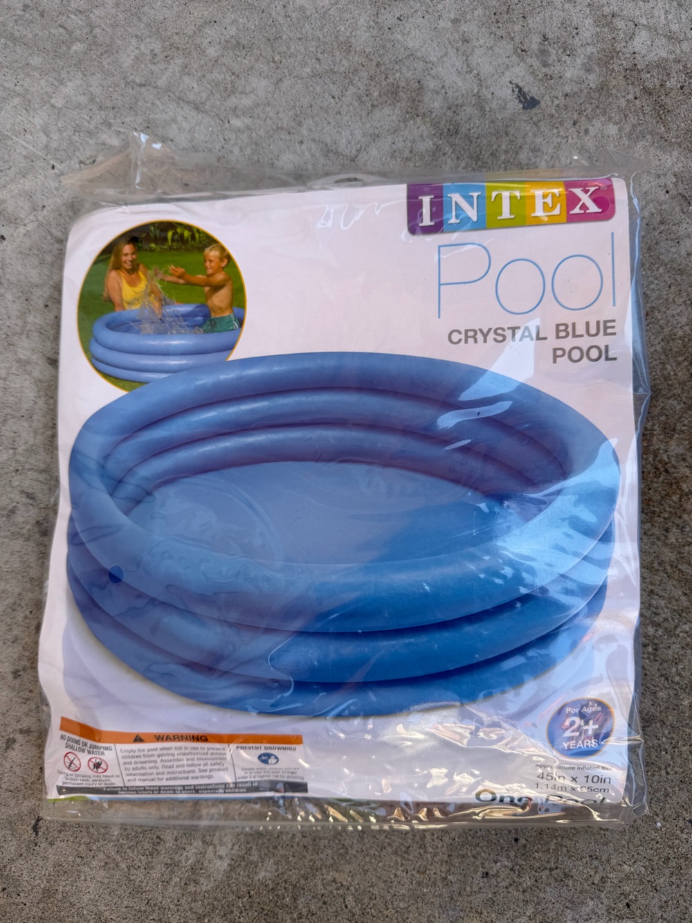 Intex Crystal Blue Inflatable Pool - Blue